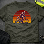 Bigfoot and son cycling Father's Day T-Shirt