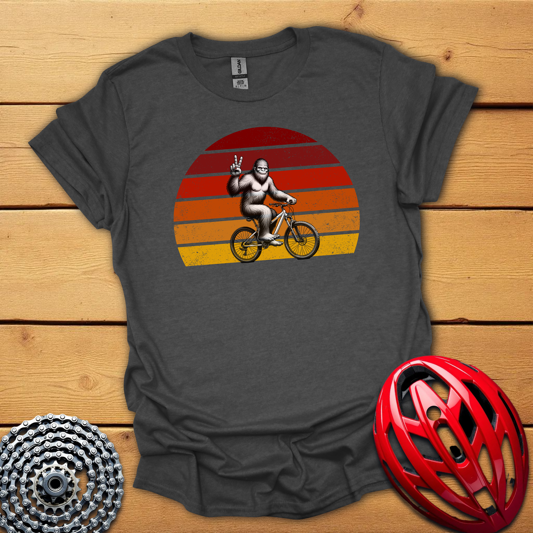 Bigfoot on a bicycle T-Shirt