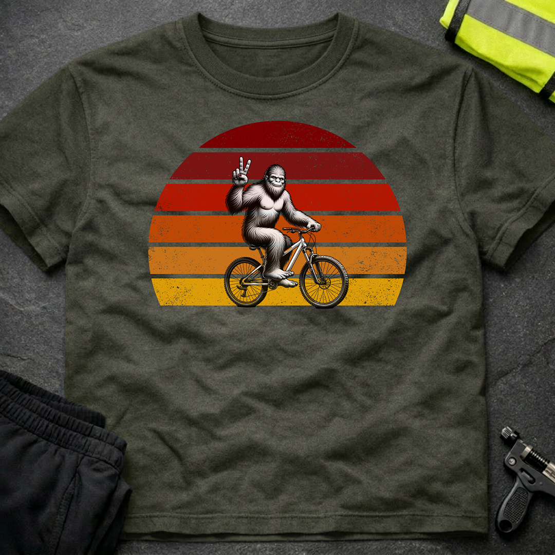 Bigfoot on a bicycle T-Shirt