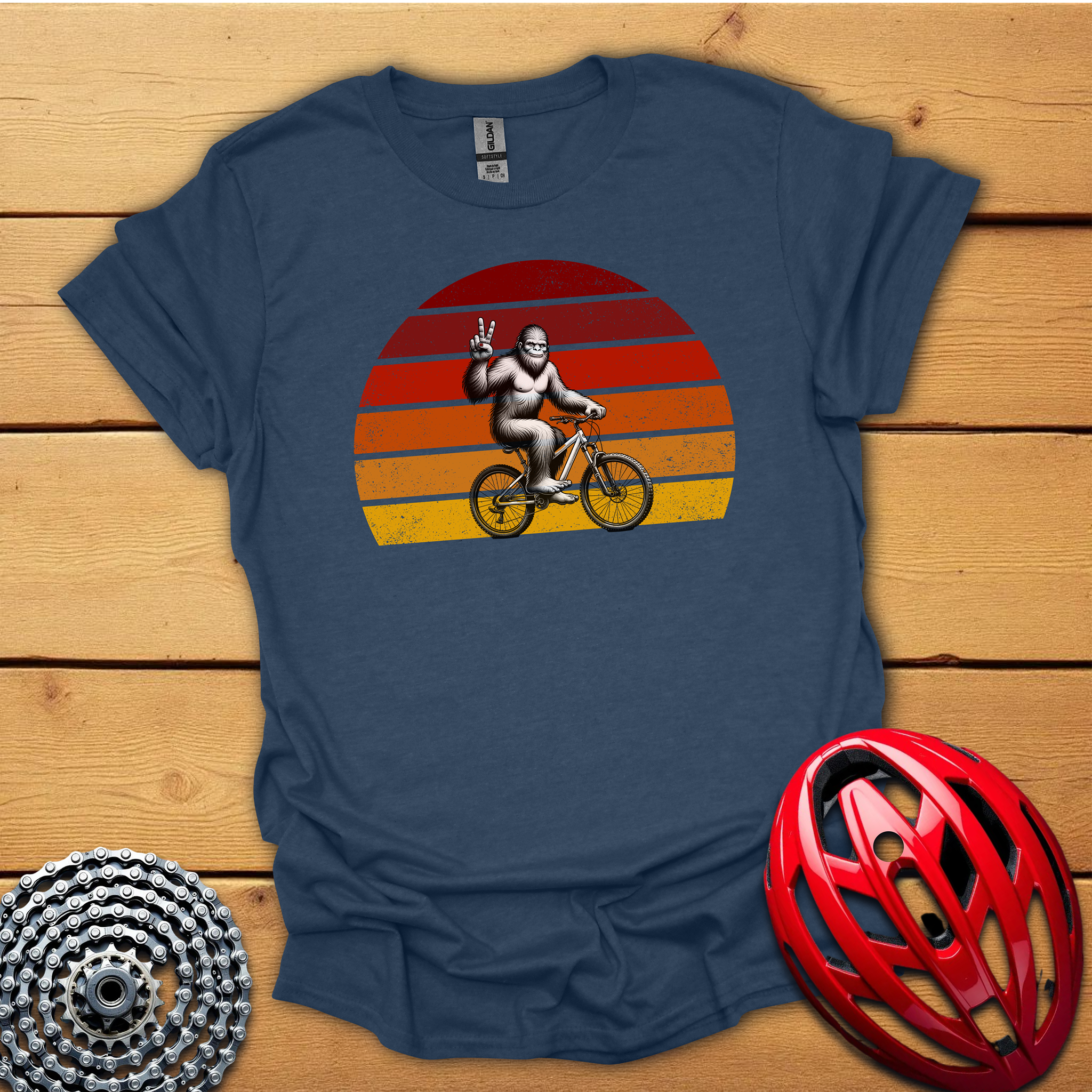 Bigfoot on a bicycle T-Shirt