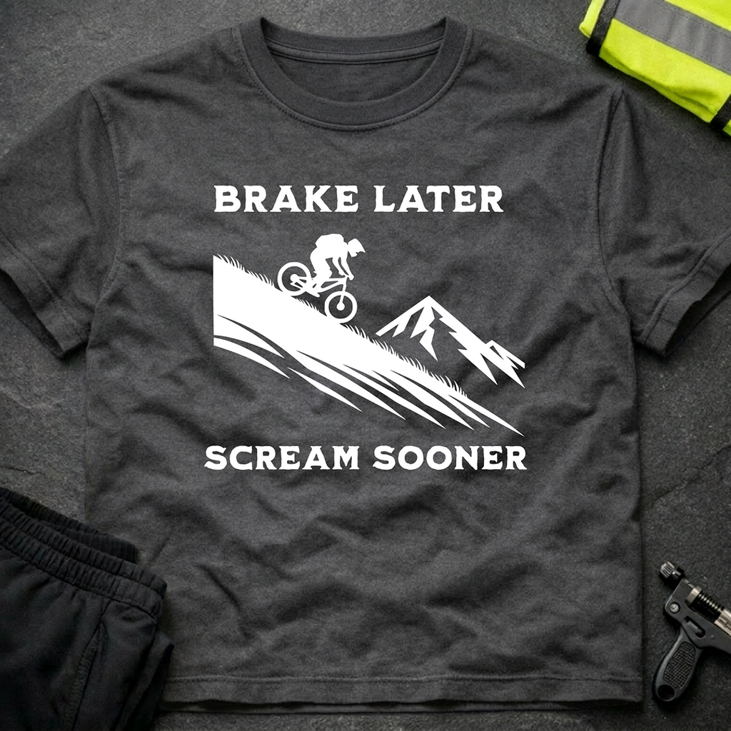 Brake later Scream sooner Downhill T-Shirt
