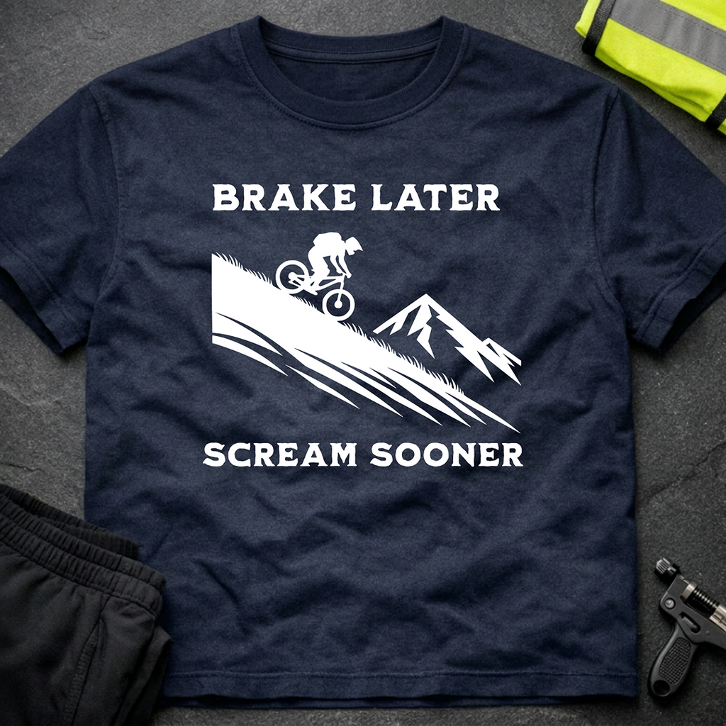 Brake later Scream sooner Downhill T-Shirt
