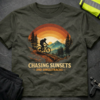 Chasing sunsets and singletracks T-Shirt