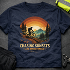 Chasing sunsets and singletracks T-Shirt