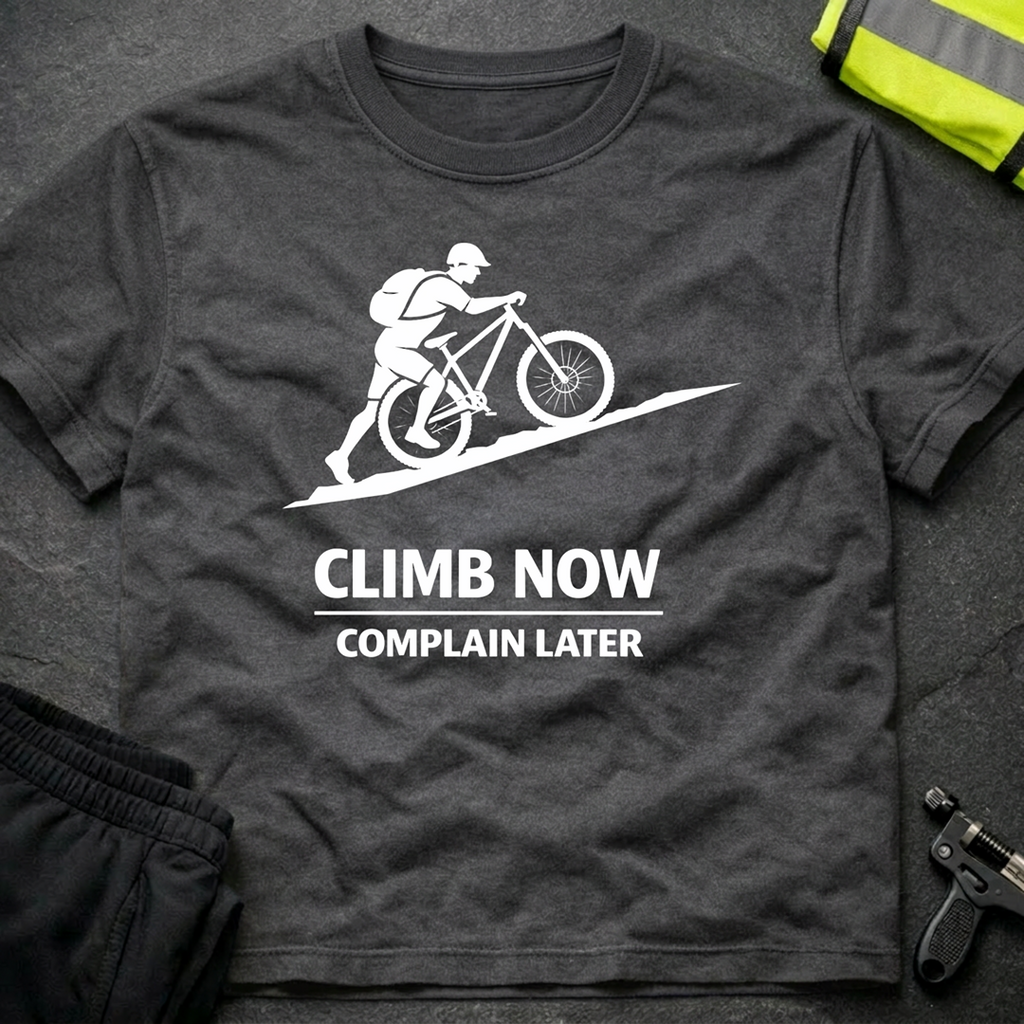 Climb now Complain later T-Shirt