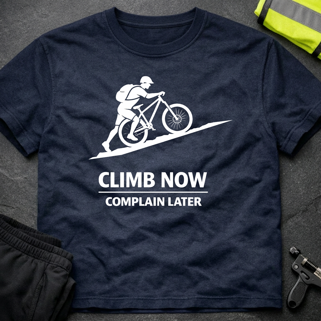 Climb now Complain later T-Shirt
