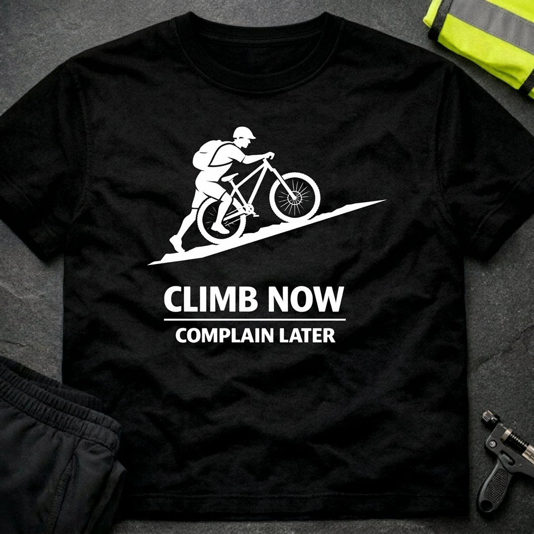 Climb now Complain later T-Shirt