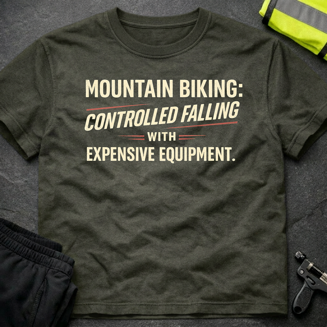 Controlled falling with expensive equipment T-Shirt