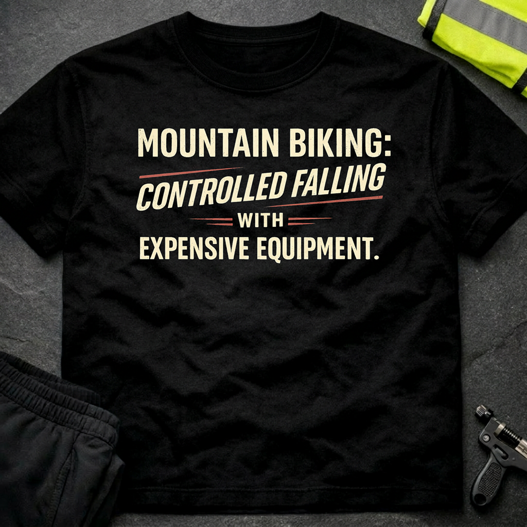 Controlled falling with expensive equipment T-Shirt