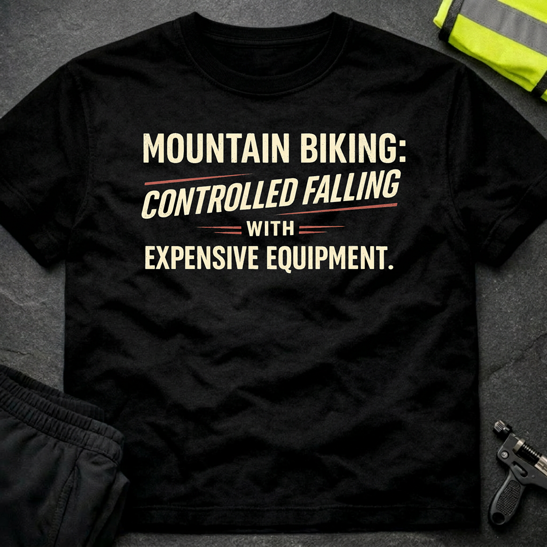 Controlled falling with expensive equipment T-Shirt