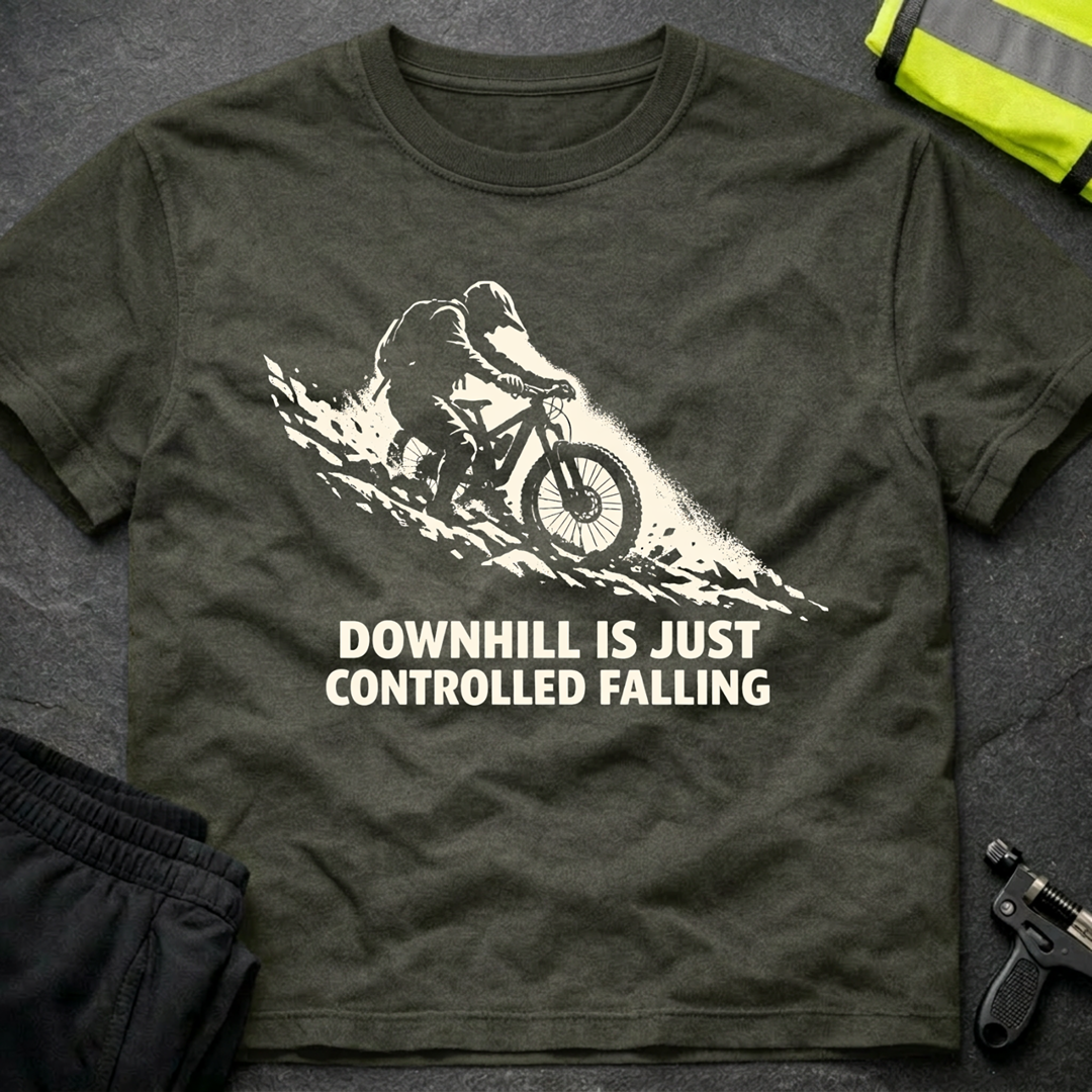 Downhill is controlled falling T-Shirt
