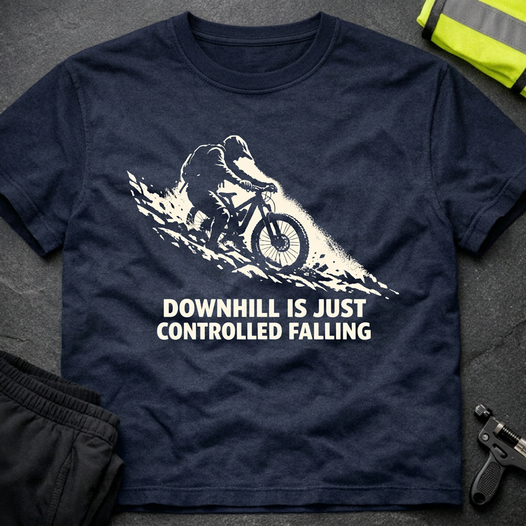 Downhill is controlled falling T-Shirt