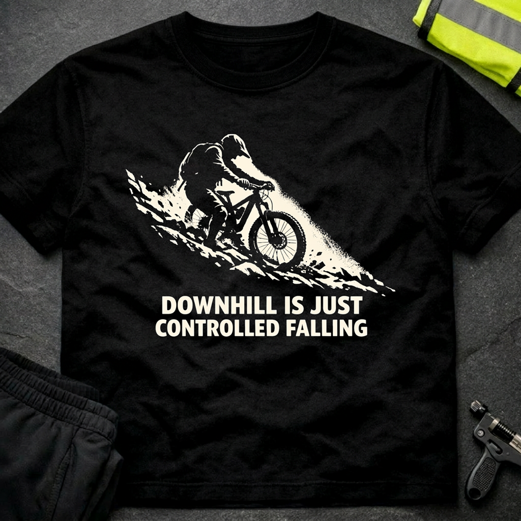 Downhill is controlled falling T-Shirt