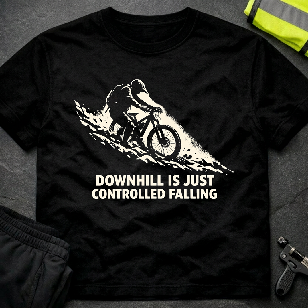 Downhill is controlled falling T-Shirt
