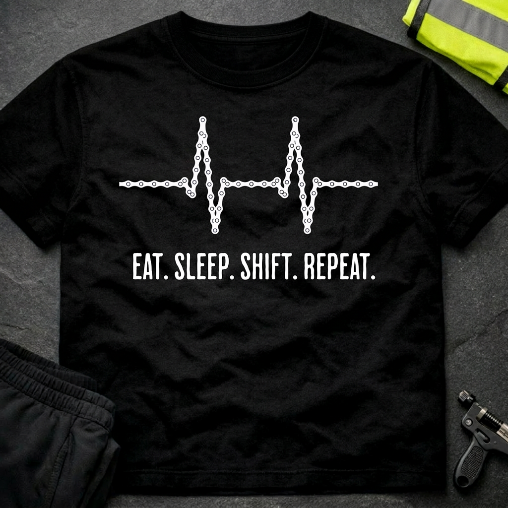 Eat Sleep Shift Repeat Cycling T-Shirt