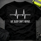 Eat Sleep Shift Repeat Cycling T-Shirt