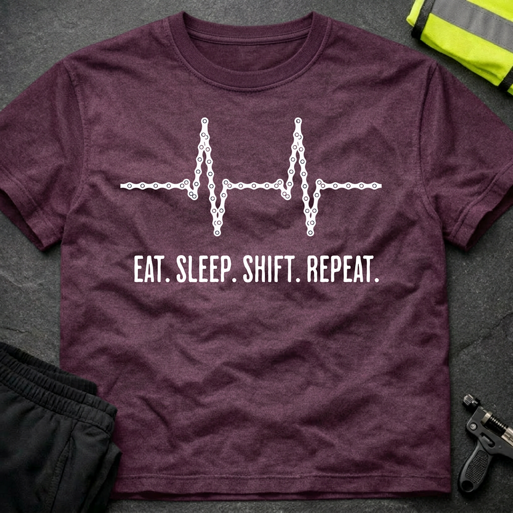 Eat Sleep Shift Repeat Cycling T-Shirt