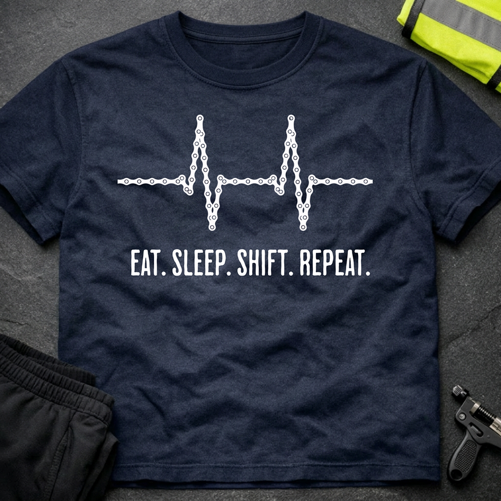 Eat Sleep Shift Repeat Cycling T-Shirt