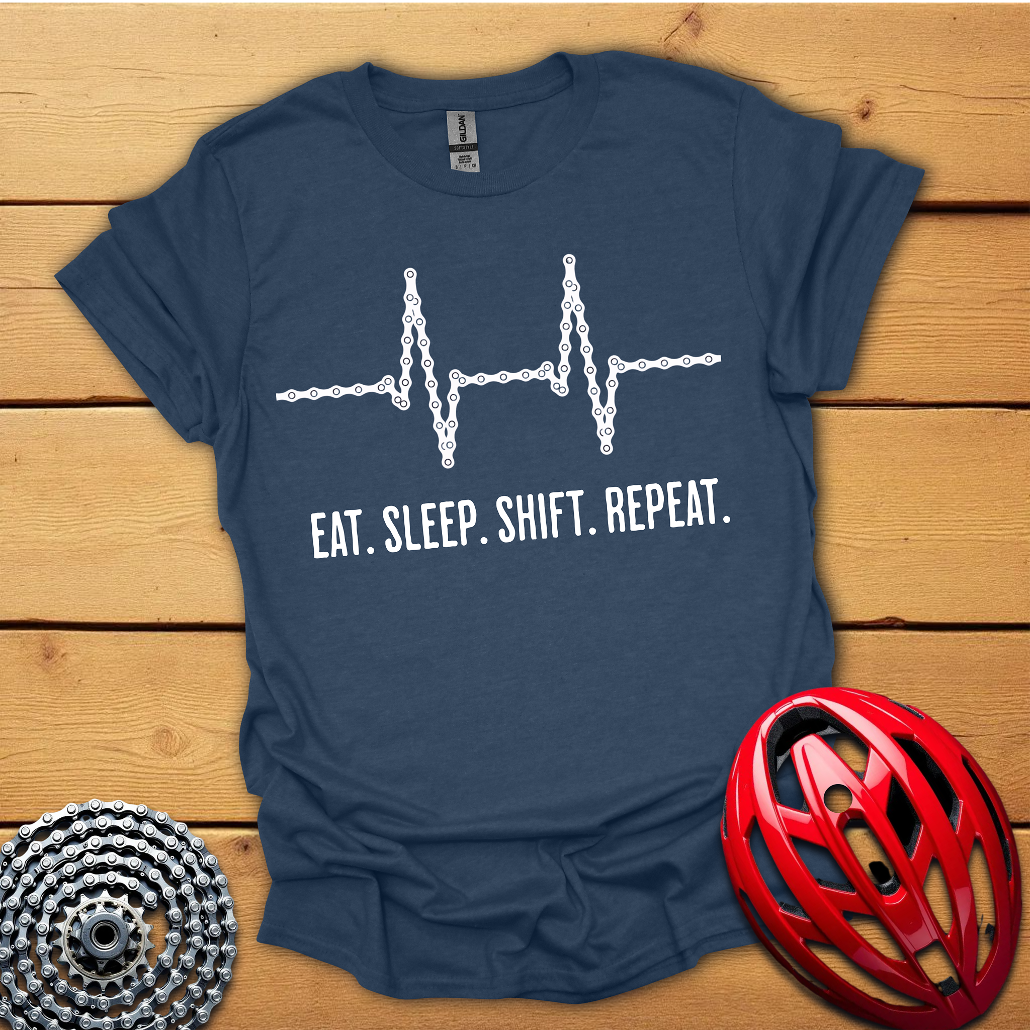 Eat Sleep Shift Repeat Cycling T-Shirt