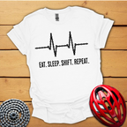 Eat Sleep Shift Repeat Cycling T-Shirt