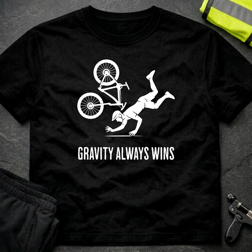 Gravity always wins cycling T-Shirt