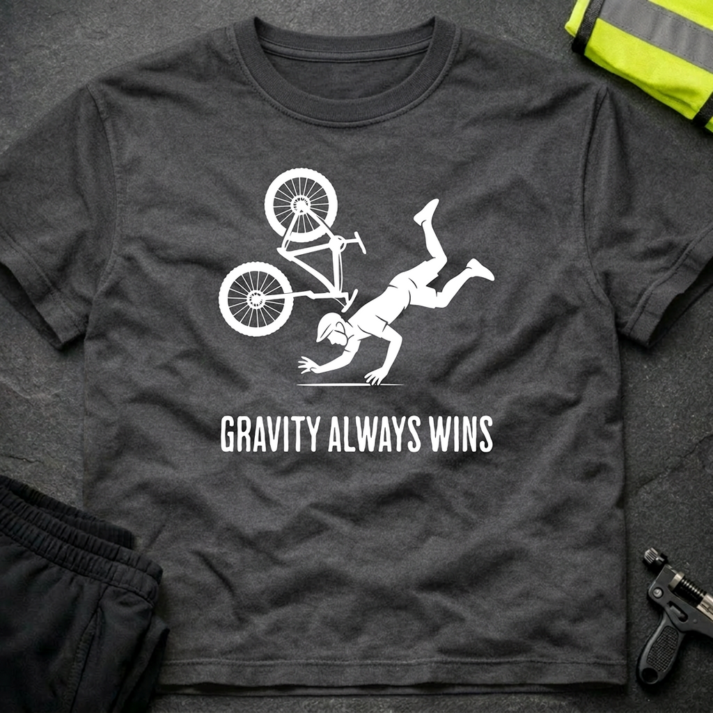 Gravity always wins cycling T-Shirt