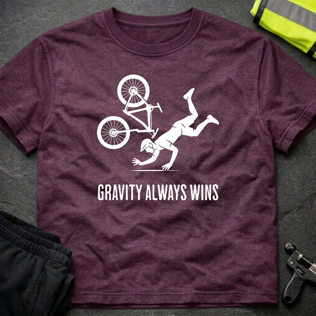Gravity always wins cycling T-Shirt