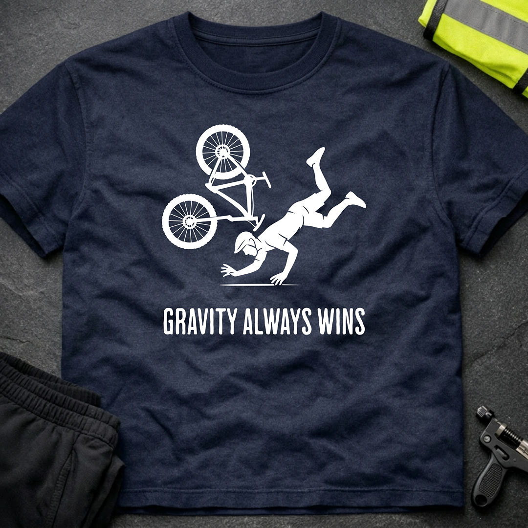 Gravity always wins cycling T-Shirt