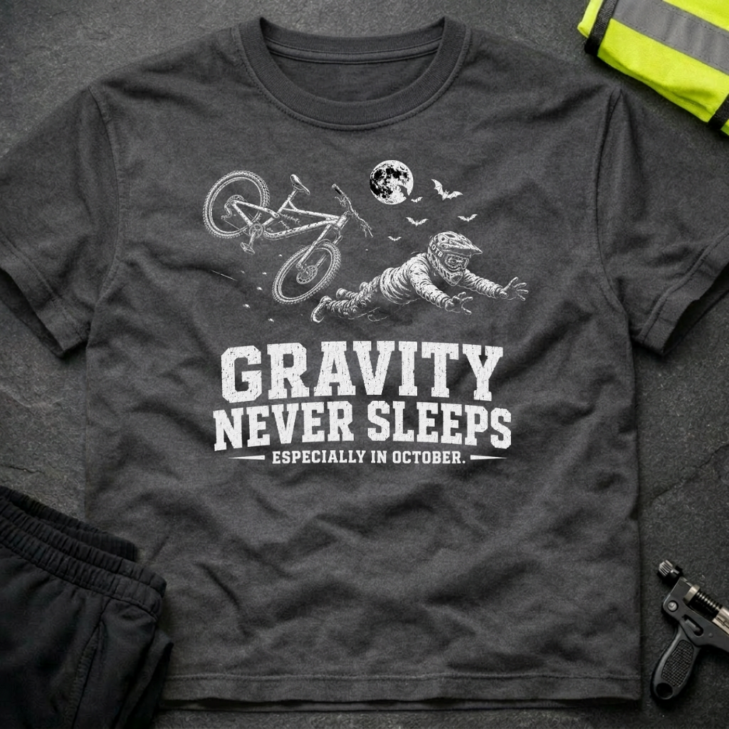 Gravity never sleeps bw Halloween T-Shirt