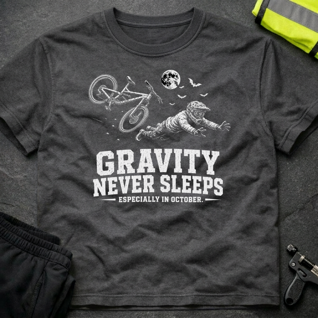 Gravity never sleeps bw Halloween T-Shirt