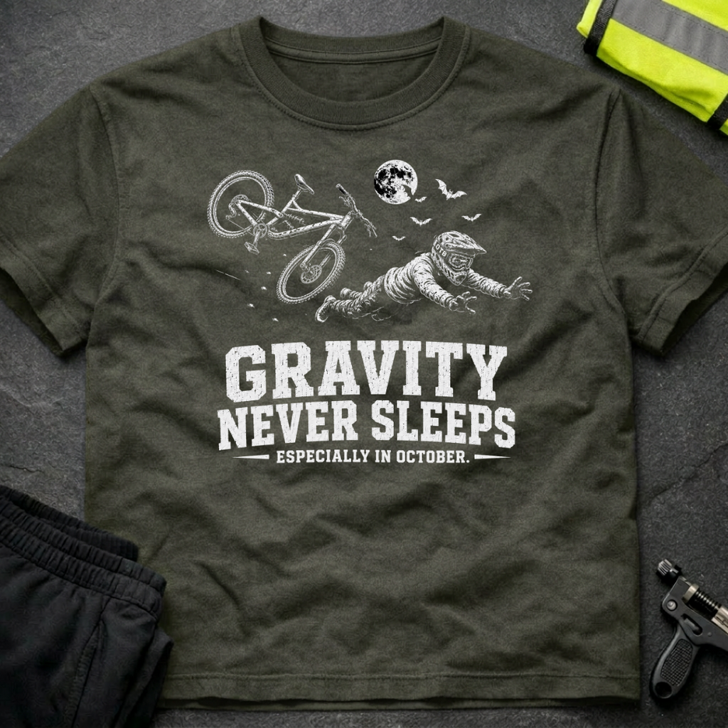 Gravity never sleeps bw Halloween T-Shirt