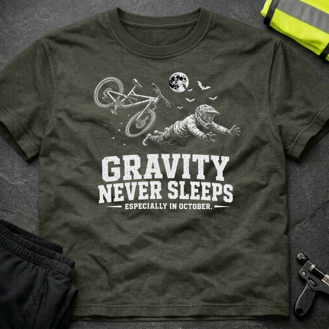 Gravity never sleeps bw Halloween T-Shirt