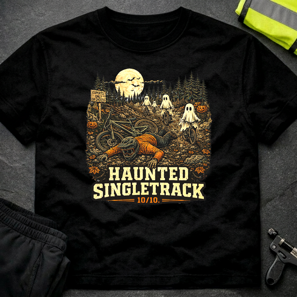 Haunted Singletrack Halloween T-Shirt