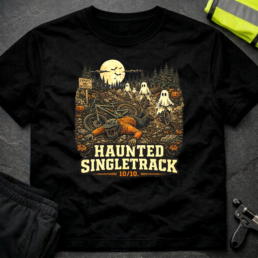 Haunted Singletrack Halloween T-Shirt