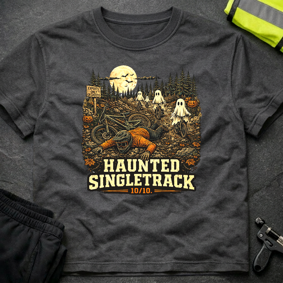 Haunted Singletrack Halloween T-Shirt