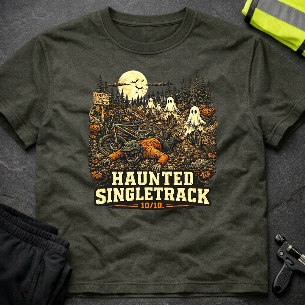 Haunted Singletrack Halloween T-Shirt