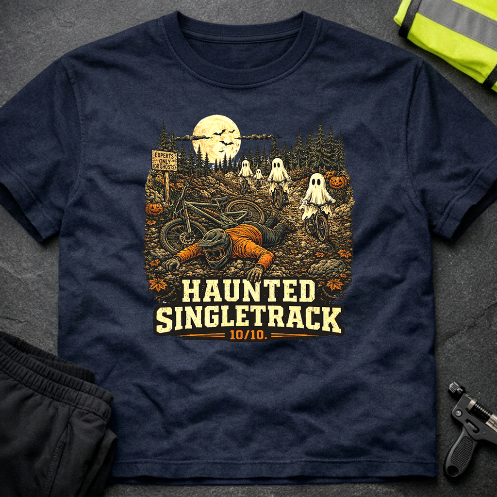Haunted Singletrack Halloween T-Shirt