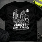 Haunted Singletrack bw Halloween T-Shirt