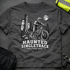 Haunted Singletrack bw Halloween T-Shirt
