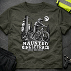 Haunted Singletrack bw Halloween T-Shirt
