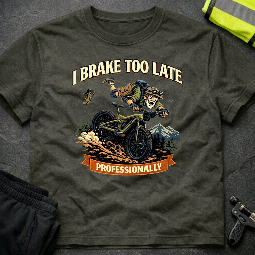 I brake too late professionally T-Shirt