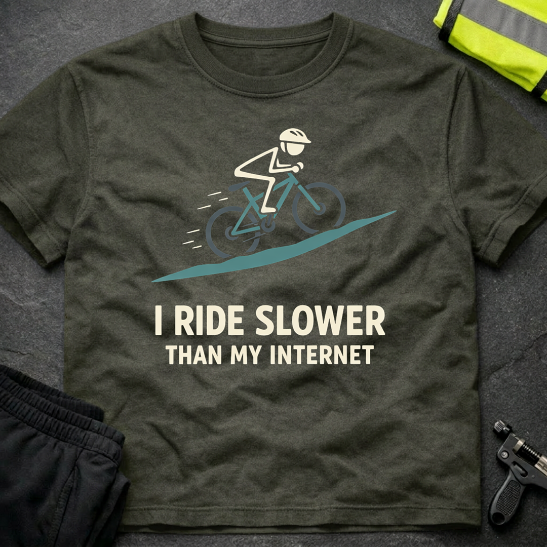 I ride slower than my internet T-Shirt