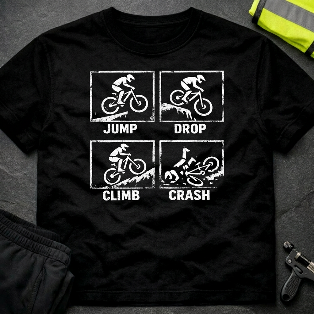 Jump Drop Climb Crash T-Shirt
