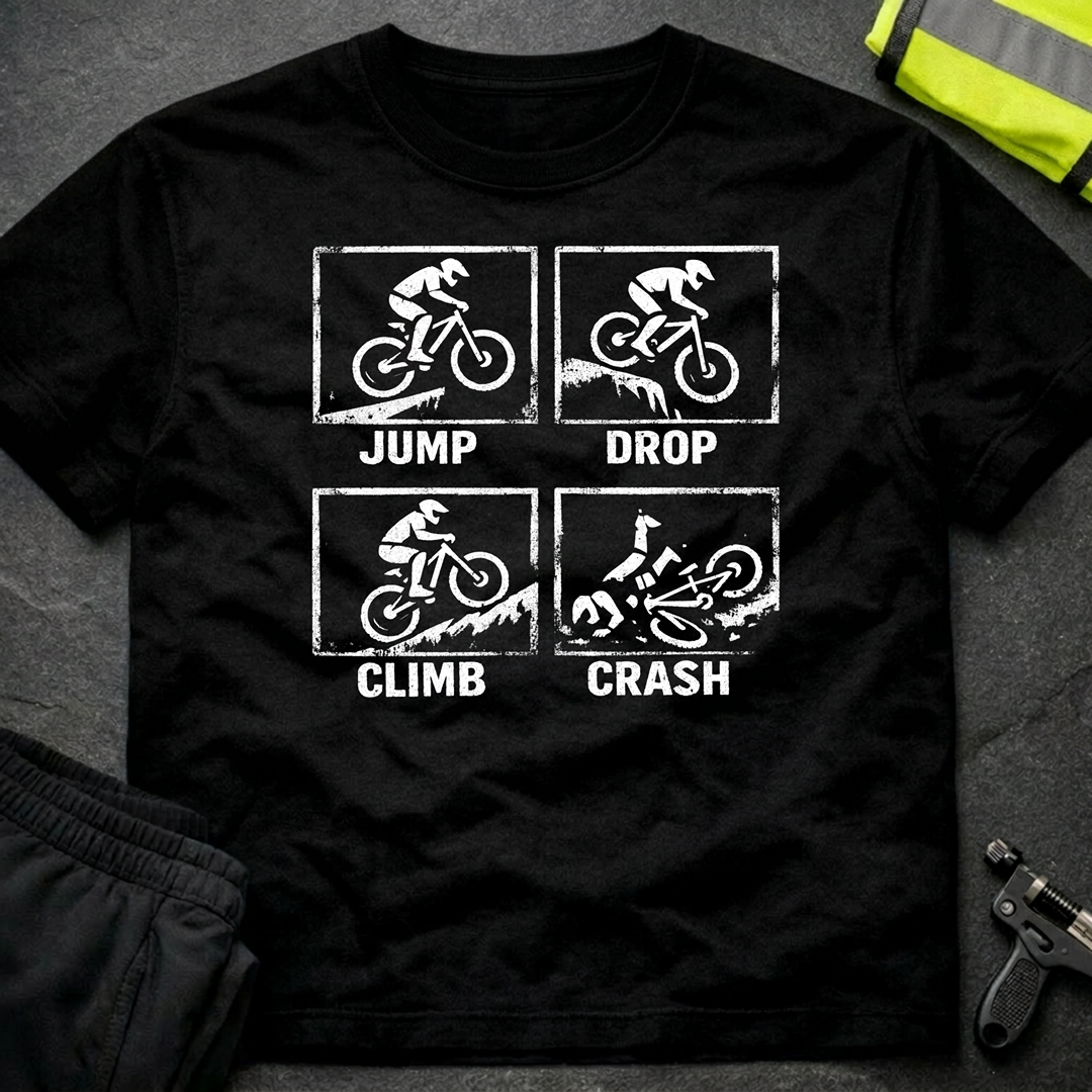 Jump Drop Climb Crash T-Shirt