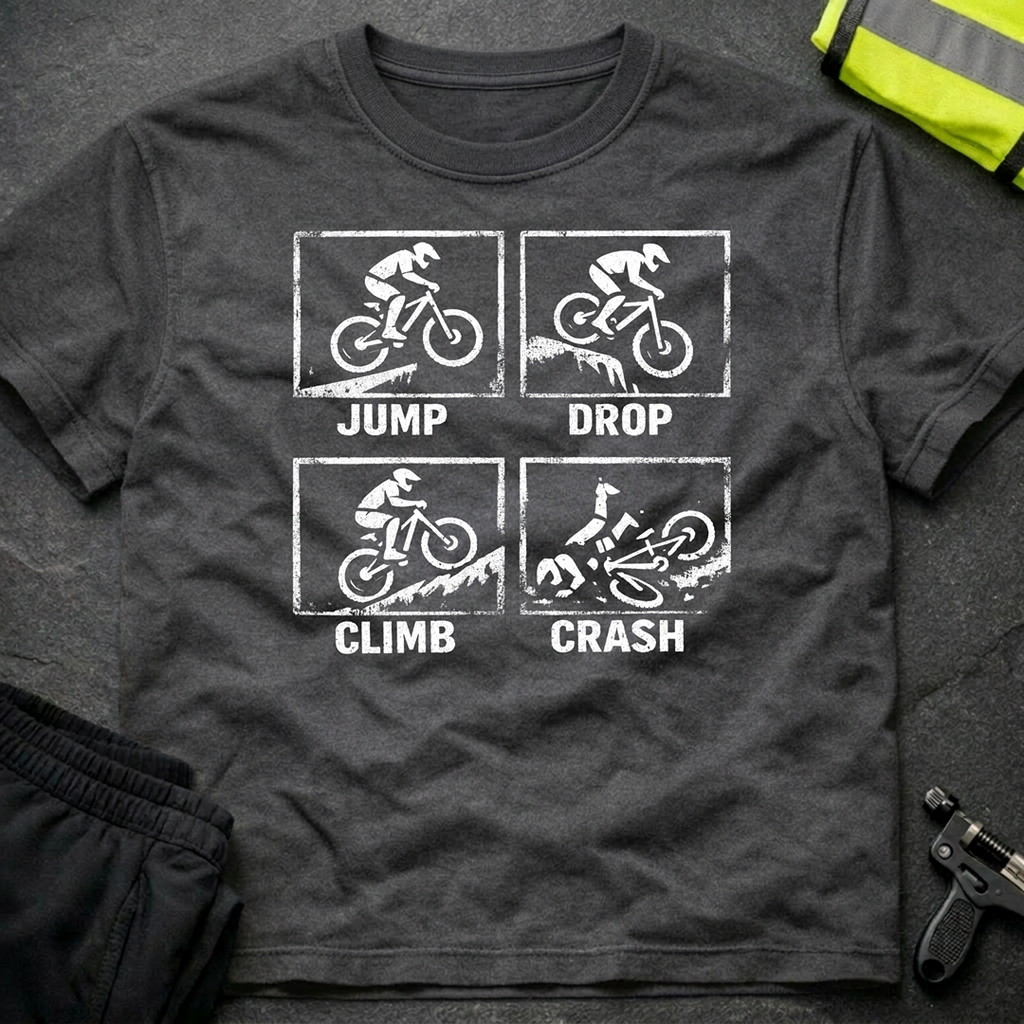 Jump Drop Climb Crash T-Shirt