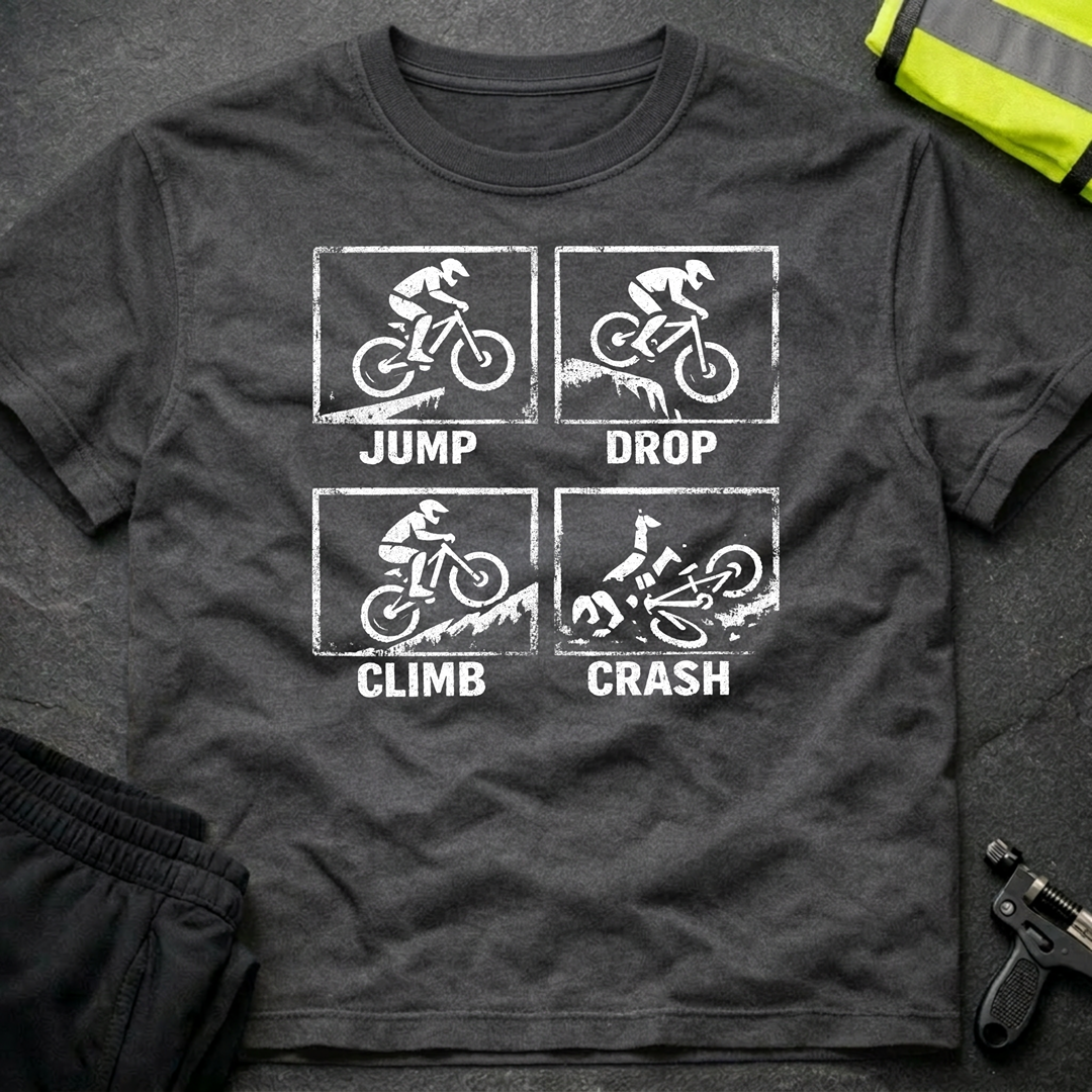 Jump Drop Climb Crash T-Shirt