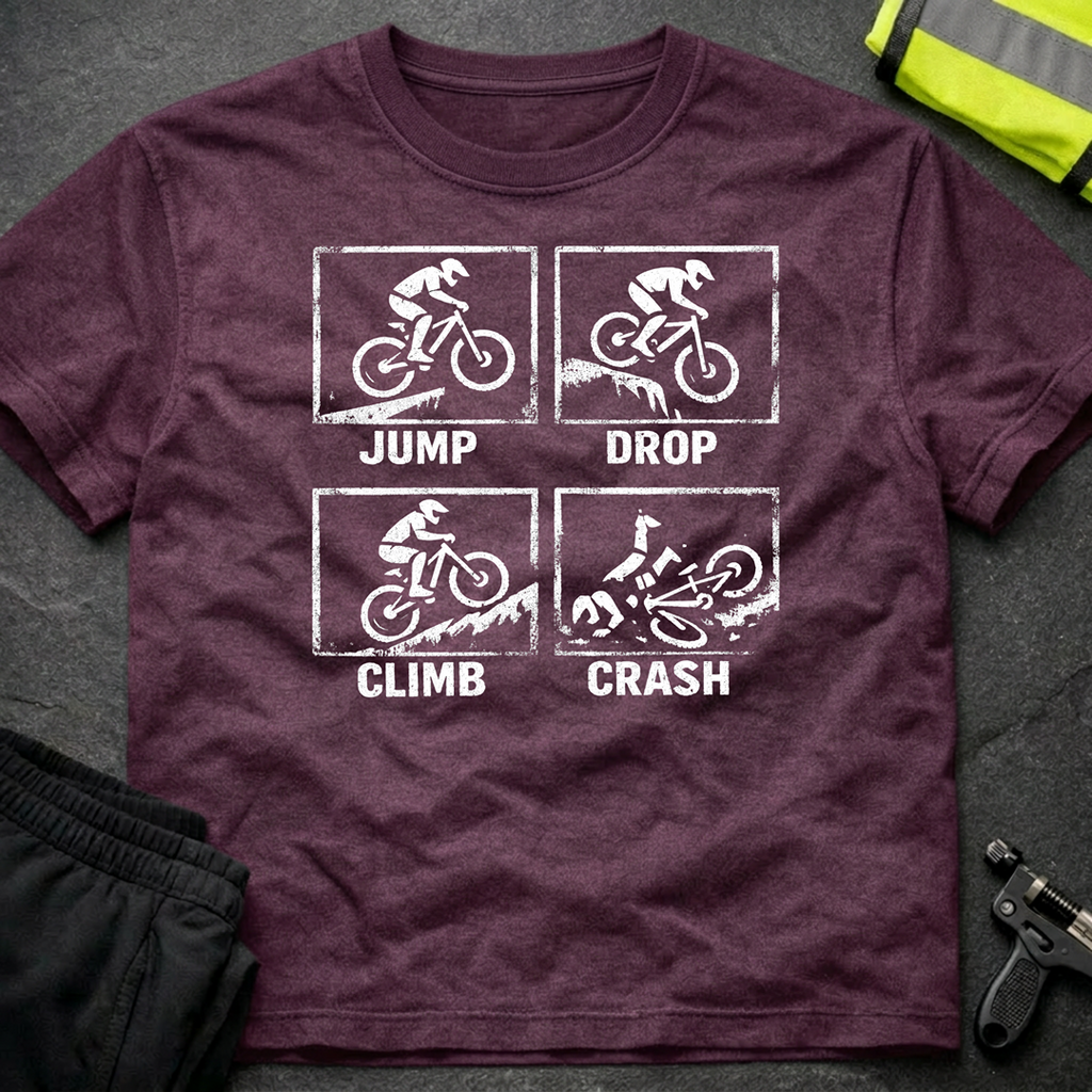 Jump Drop Climb Crash T-Shirt