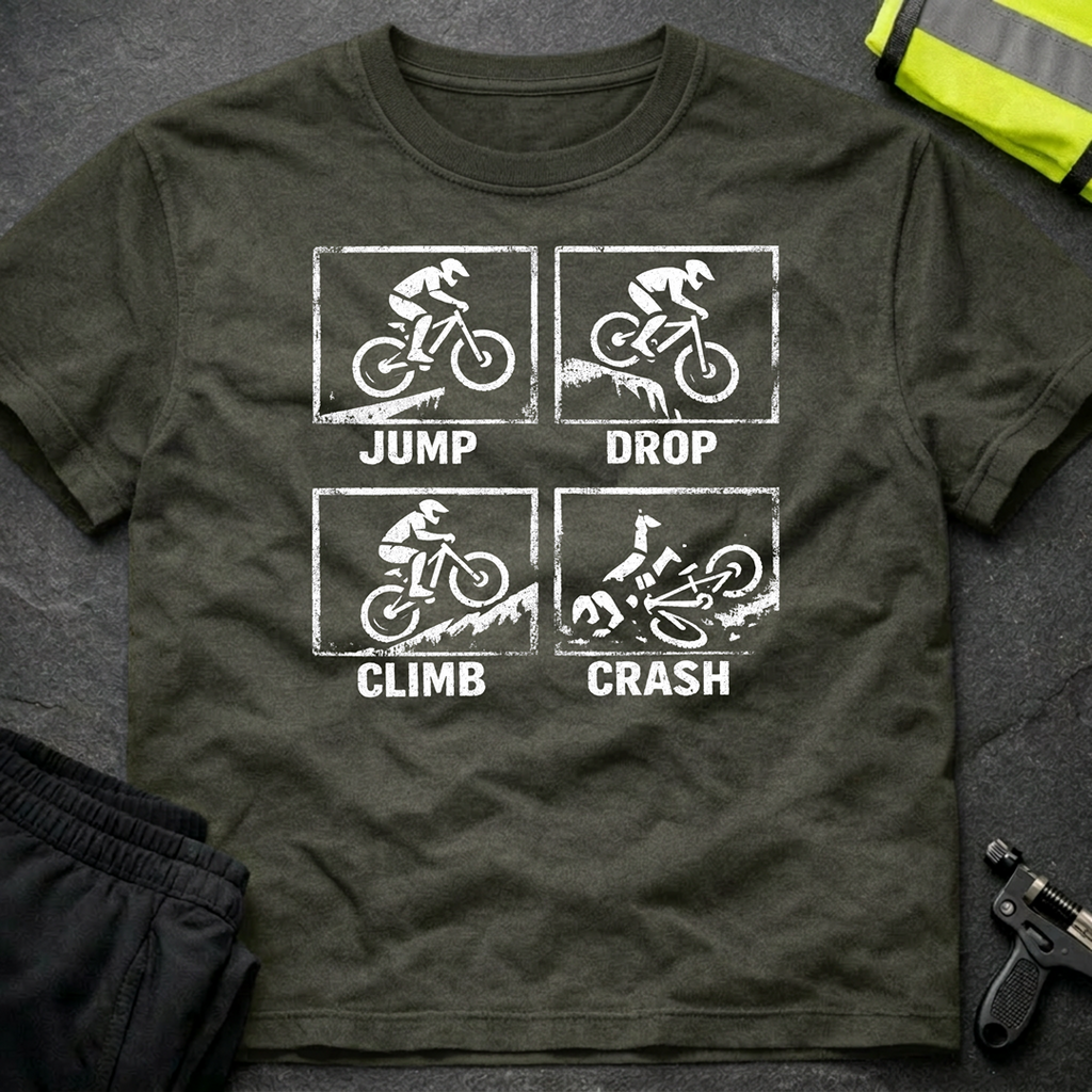 Jump Drop Climb Crash T-Shirt