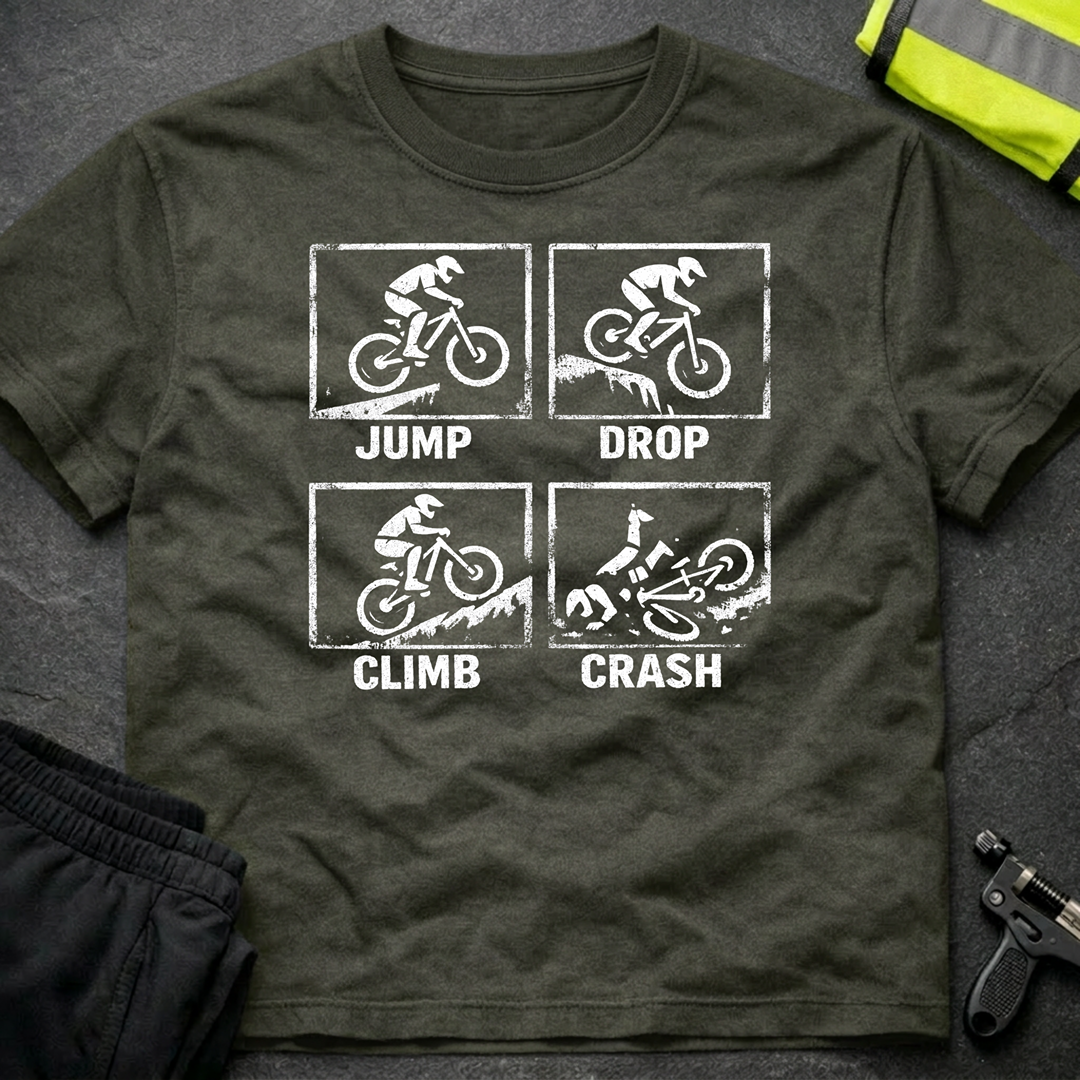 Jump Drop Climb Crash T-Shirt