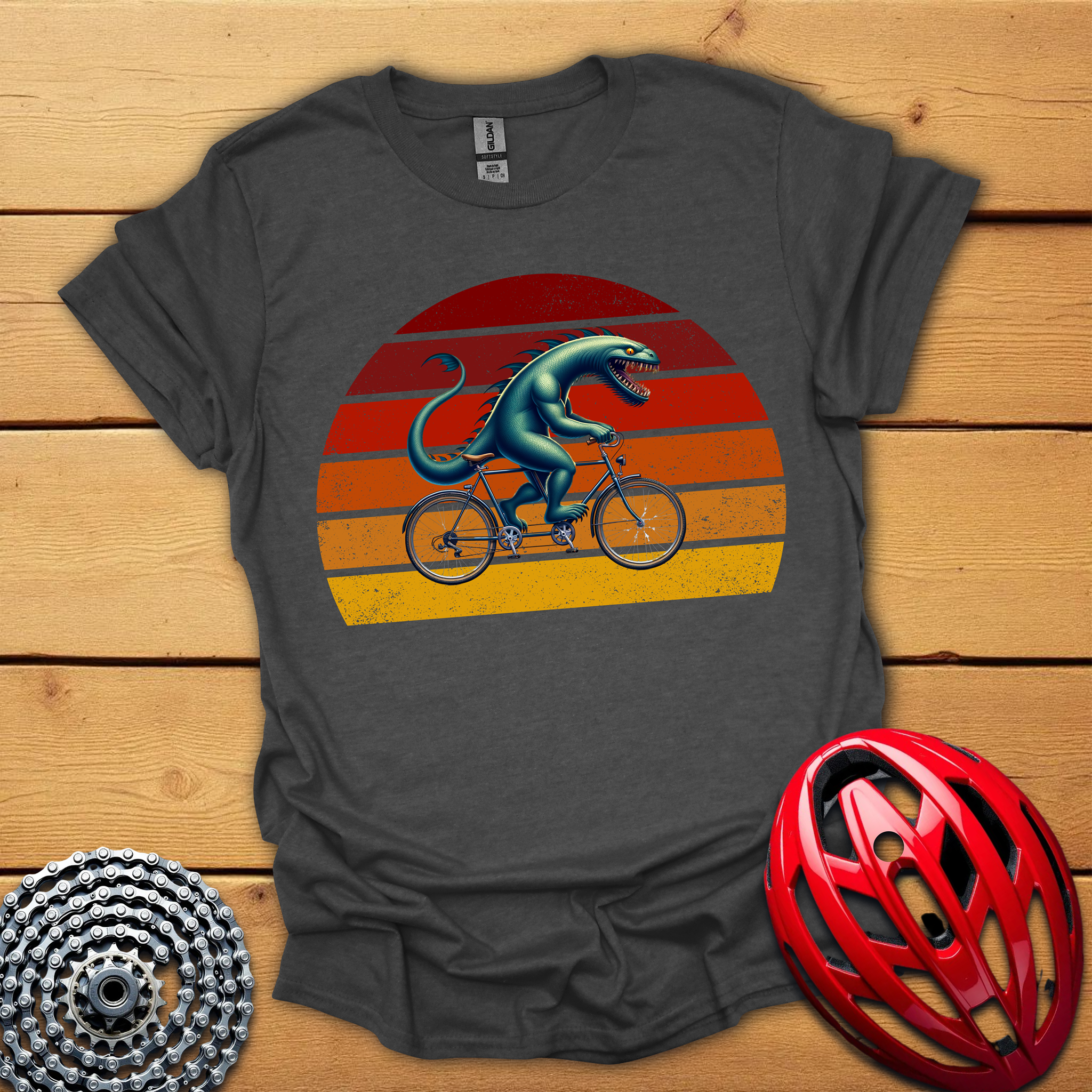 Loch Ness monster tandem cycling T-Shirt